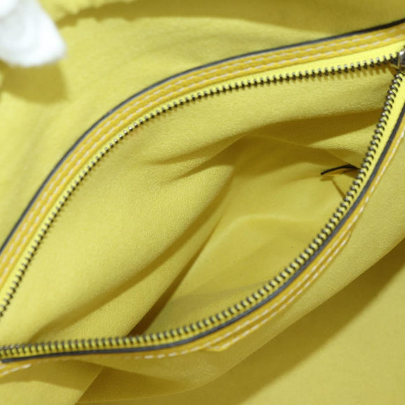 CELINE Luggage Mini Shopper Hand Bag Leather Yellow Auth ep14591V