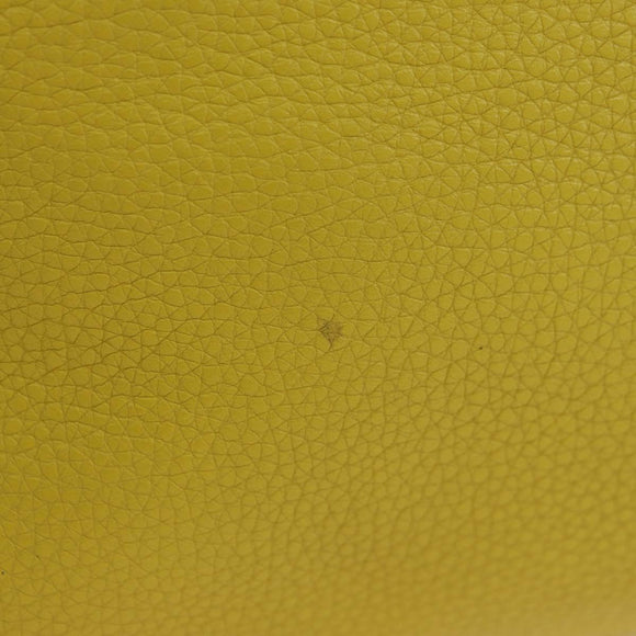 CELINE Luggage Mini Shopper Hand Bag Leather Yellow Auth ep14591V