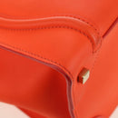 CELINE Luggage Mini Shopper Hand Bag Leather Orange Gold Auth ep14592V-12