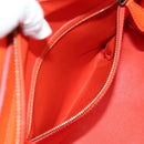 CELINE Luggage Mini Shopper Hand Bag Leather Orange Gold Auth ep14592V-22