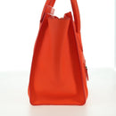 CELINE Luggage Mini Shopper Hand Bag Leather Orange Gold Auth ep14592V-5