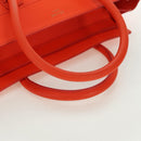 CELINE Luggage Mini Shopper Hand Bag Leather Orange Gold Auth ep14592V-7