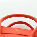 CELINE Luggage Mini Shopper Hand Bag Leather Orange Gold Auth ep14592V-8