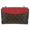 LOUIS VUITTON Monogram Sun Placide Shoulder Bag Red M43713 LV Auth ep14595V-3