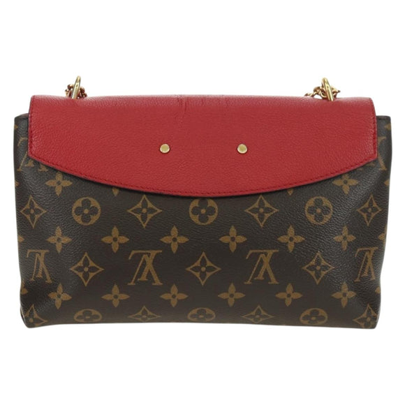 LOUIS VUITTON Monogram Sun Placide Shoulder Bag Red M43713 LV Auth ep14595V