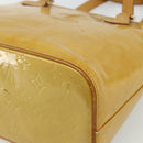LOUIS VUITTON Monogram Vernis Houston Hand Bag Beige M91004 LV Auth ep14601-12