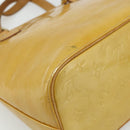 LOUIS VUITTON Monogram Vernis Houston Hand Bag Beige M91004 LV Auth ep14601-13