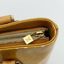 LOUIS VUITTON Monogram Vernis Houston Hand Bag Beige M91004 LV Auth ep14601-14