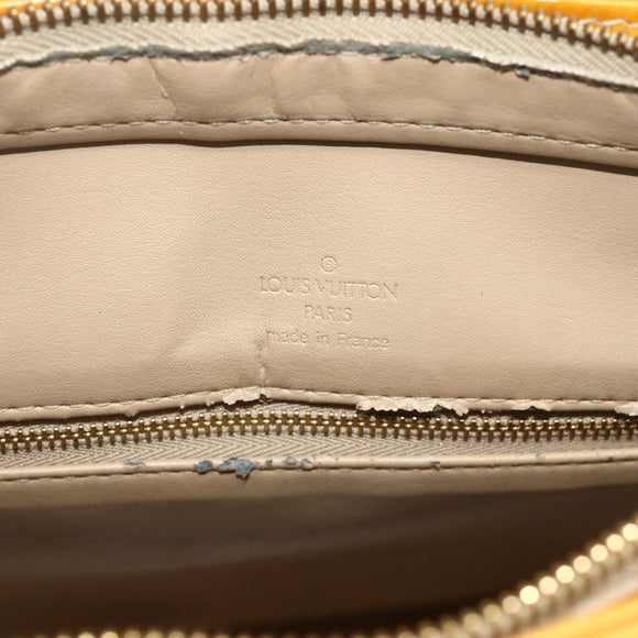 LOUIS VUITTON Monogram Vernis Houston Hand Bag Beige M91004 LV Auth ep14601