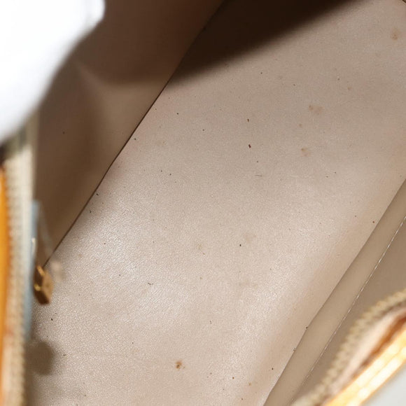 LOUIS VUITTON Monogram Vernis Houston Hand Bag Beige M91004 LV Auth ep14601