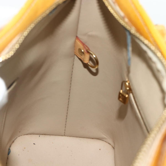 LOUIS VUITTON Monogram Vernis Houston Hand Bag Beige M91004 LV Auth ep14601