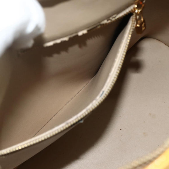 LOUIS VUITTON Monogram Vernis Houston Hand Bag Beige M91004 LV Auth ep14601