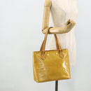 LOUIS VUITTON Monogram Vernis Houston Hand Bag Beige M91004 LV Auth ep14601-23
