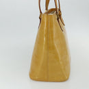 LOUIS VUITTON Monogram Vernis Houston Hand Bag Beige M91004 LV Auth ep14601-4