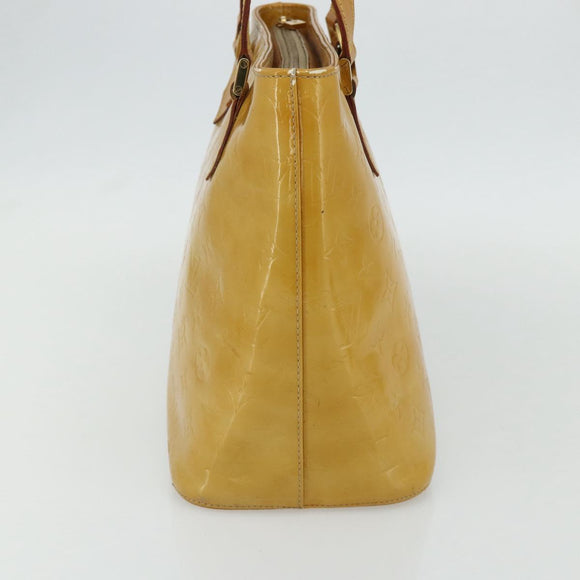 LOUIS VUITTON Monogram Vernis Houston Hand Bag Beige M91004 LV Auth ep14601