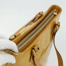 LOUIS VUITTON Monogram Vernis Houston Hand Bag Beige M91004 LV Auth ep14601-6
