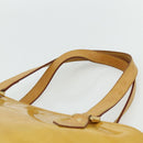 LOUIS VUITTON Monogram Vernis Houston Hand Bag Beige M91004 LV Auth ep14601-8