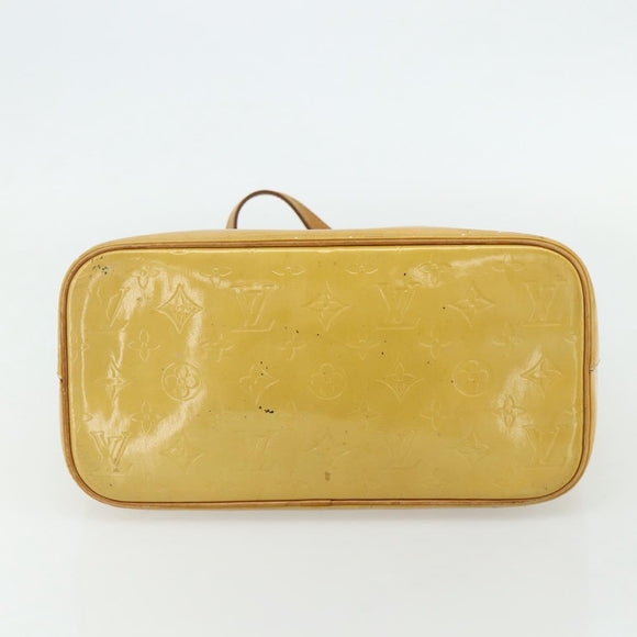 LOUIS VUITTON Monogram Vernis Houston Hand Bag Beige M91004 LV Auth ep14601