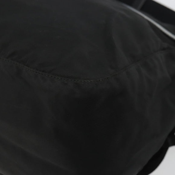 PRADA Shoulder Bag Nylon Black Silver Auth ep14604
