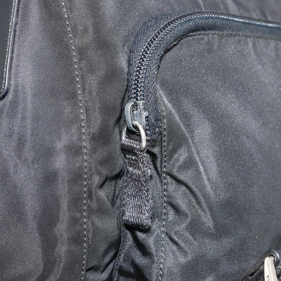 PRADA Shoulder Bag Nylon Black Silver Auth ep14604