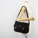PRADA Shoulder Bag Nylon Black Silver Auth ep14604-27
