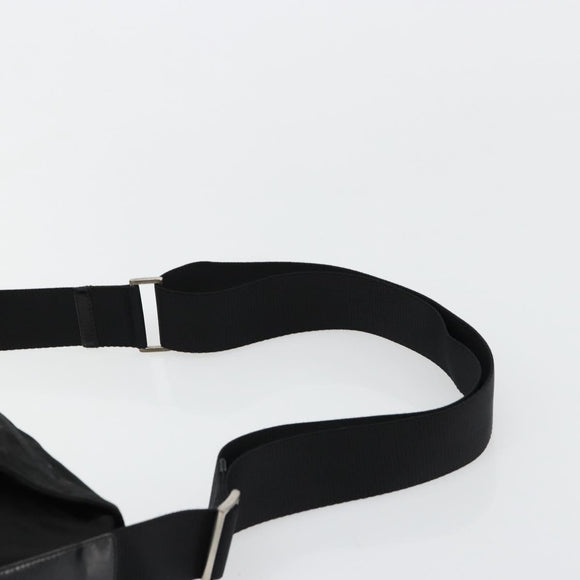 PRADA Shoulder Bag Nylon Black Silver Auth ep14604