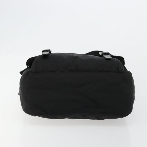 PRADA Shoulder Bag Nylon Black Silver Auth ep14604