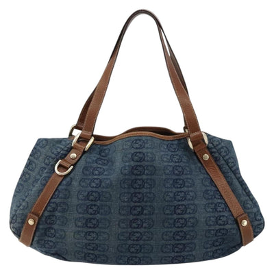 GUCCI GG Canvas Interlocking G Abbey Tote Bag Denim Outlet 130736 Auth ep14606A - 0