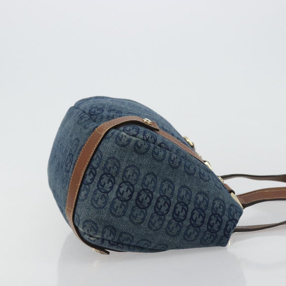GUCCI GG Canvas Interlocking G Abbey Tote Bag Denim Outlet 130736 Auth ep14606A