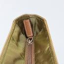 PRADA Tote Bag Nylon Green Silver Auth ep14607-18
