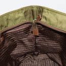 PRADA Tote Bag Nylon Green Silver Auth ep14607-20