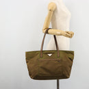 PRADA Tote Bag Nylon Green Silver Auth ep14607-24
