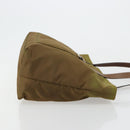 PRADA Tote Bag Nylon Green Silver Auth ep14607-3