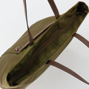 PRADA Tote Bag Nylon Green Silver Auth ep14607-6