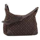 LOUIS VUITTON Monogram Mini Lin Boulogne Bag Brown Ebene M95225 LV Auth ep14608A-1