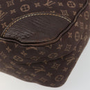 LOUIS VUITTON Monogram Mini Lin Boulogne Bag Brown Ebene M95225 LV Auth ep14608A-9