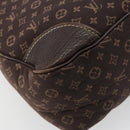 LOUIS VUITTON Monogram Mini Lin Boulogne Bag Brown Ebene M95225 LV Auth ep14608A-16