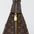 LOUIS VUITTON Monogram Mini Lin Boulogne Bag Brown Ebene M95225 LV Auth ep14608A-10
