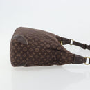 LOUIS VUITTON Monogram Mini Lin Boulogne Bag Brown Ebene M95225 LV Auth ep14608A-3