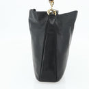 GUCCI Bamboo Hand Bag Nylon 2way Black Gold 001 2058 1577 Auth ep14609-4