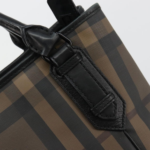 BURBERRY Nova Check Tote Bag PVC Beige Auth ep14617