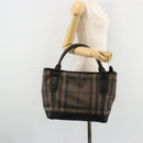 BURBERRY Nova Check Tote Bag PVC Beige Auth ep14617-23