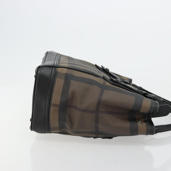 BURBERRY Nova Check Tote Bag PVC Beige Auth ep14617
