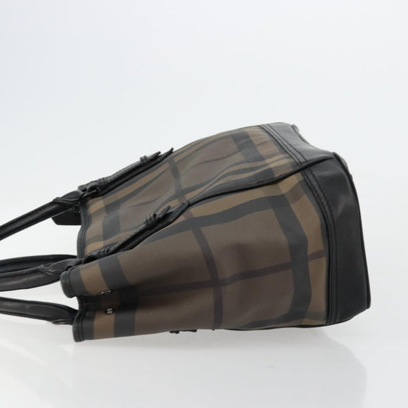 BURBERRY Nova Check Tote Bag PVC Beige Auth ep14617