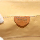 CELINE Macadam Canvas Medallion Shoulder Bag PVC Leather Brown Gold Auth ep14618-15