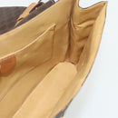 CELINE Macadam Canvas Medallion Shoulder Bag PVC Leather Brown Gold Auth ep14618-17