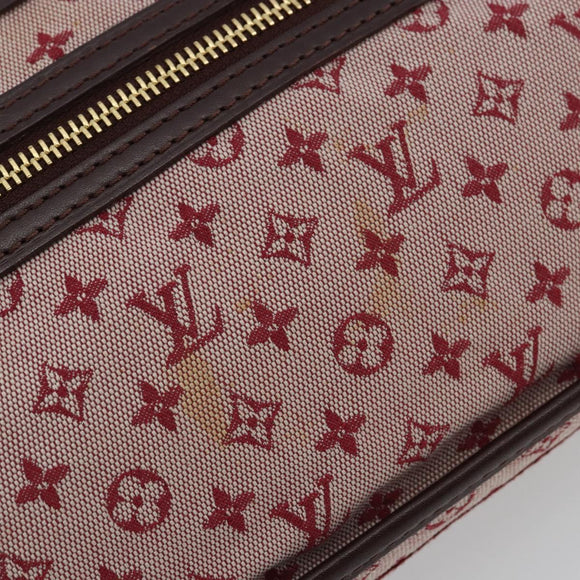 LOUIS VUITTON Monogram Mini Pochette Catrain Bag Red M92331 LV Auth ep14619A