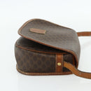CELINE Macadam Canvas Shoulder Bag PVC Leather Brown Gold Auth ep14625-5