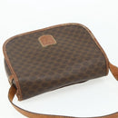 CELINE Macadam Canvas Shoulder Bag PVC Leather Brown Gold Auth ep14625-6