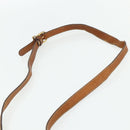 CELINE Macadam Canvas Shoulder Bag PVC Leather Brown Gold Auth ep14625-8